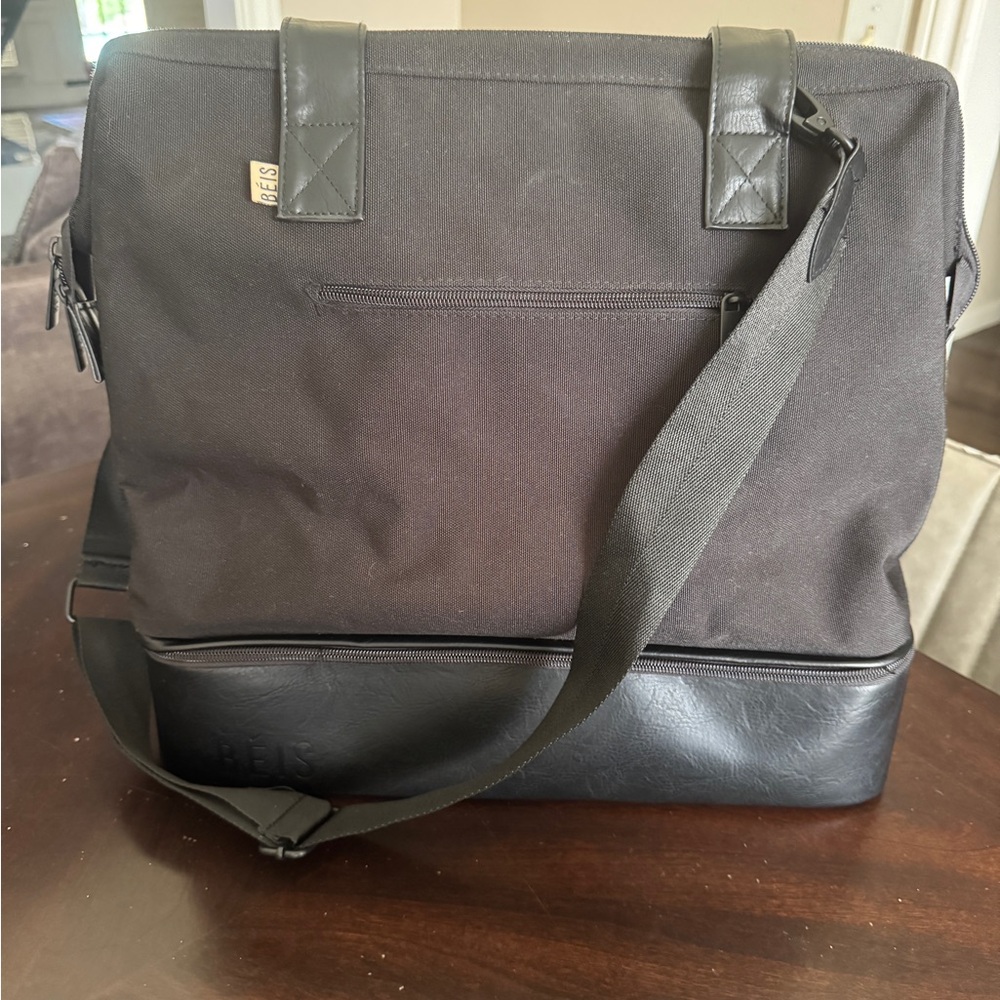 BEIS Black mini weekender bag